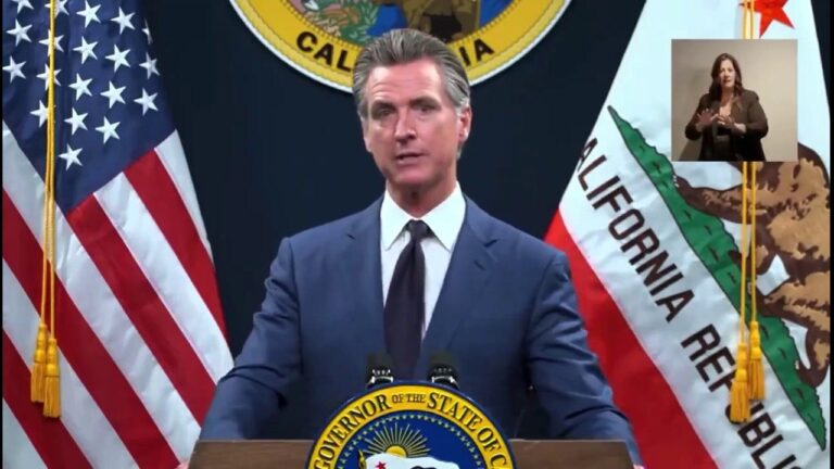 Gavin Newsom Climate change a factor in CA budget deficit