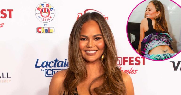 featureChrissy Teigen Shows Off Temporary Tattoo John Legend Jokes Its Not a Tramp Stamp