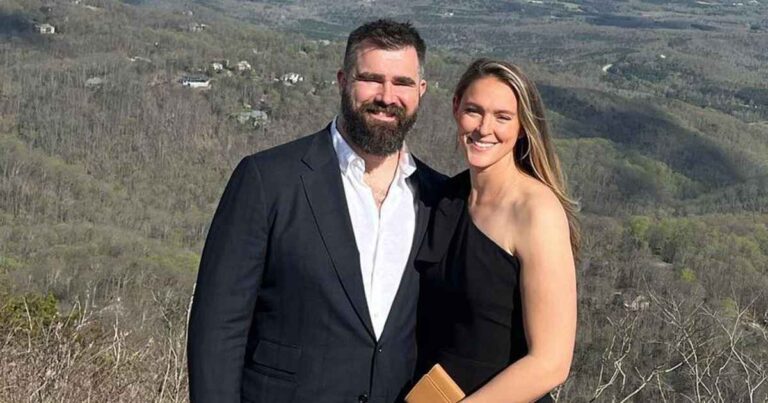 Kylie Kelce Reveals Tinder Pick Up Line She Used on Husband Jason And He Told Her to Try Harder