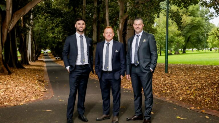 L R Ray White West Realty Directors Matthew Farrugia with Darren Lambert and Cameron Vurovecz. Image Supplied