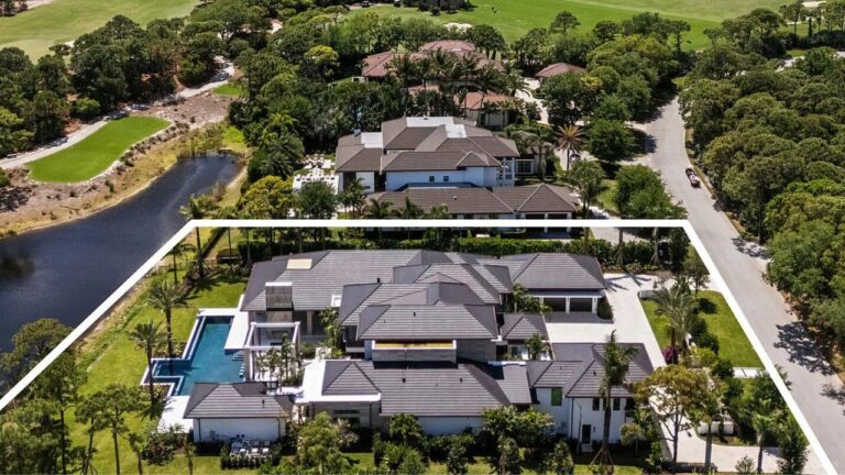 The extraordinary estate is nestled within the prestigious Jack Nicklaus signature designed golf course. Image Zillow